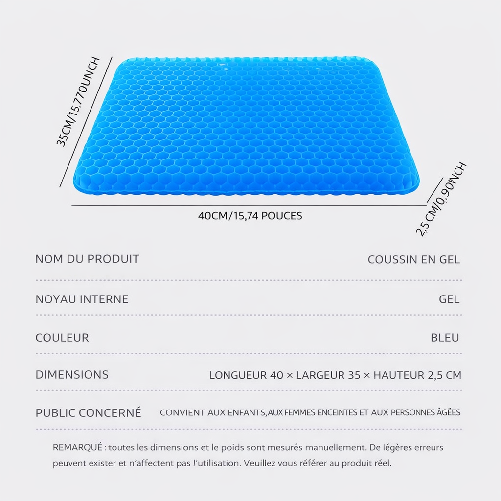 Coussin Gel Ergosence